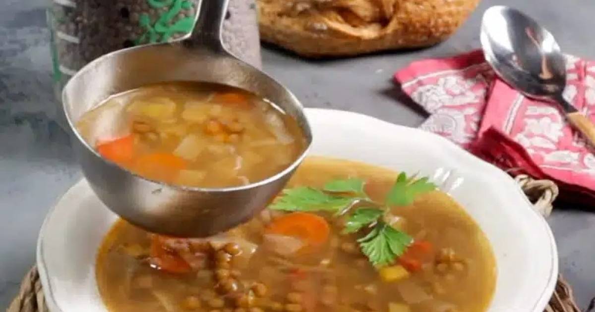 Sopa De Lentejas Y Verduras Con Especias Cocina Y Recetas F Ciles