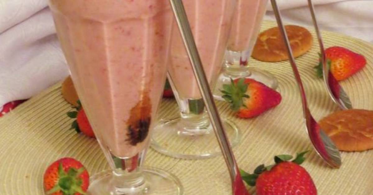 Batido Helado De Fresa Con Cookies Cocina Y Recetas Faciles