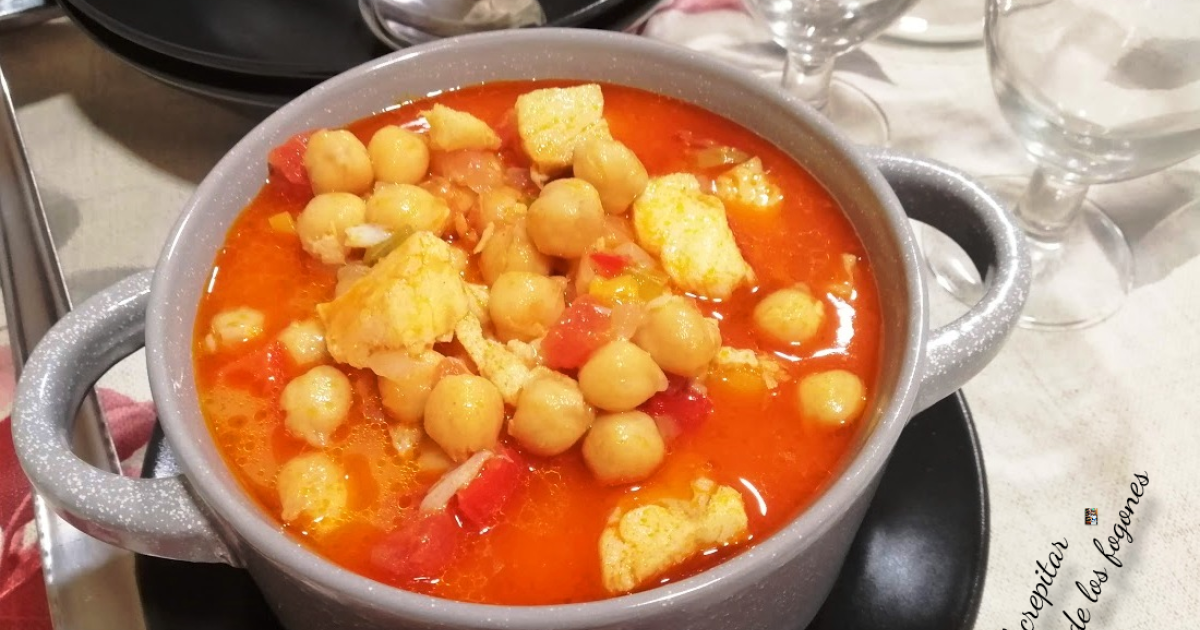 Garbanzos Con Bacalao (receta Fácil, Rica Y Saludable) | Cocina Y ...