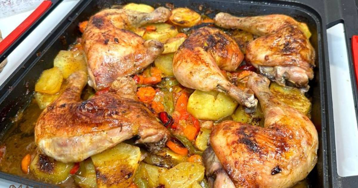 Pollo asado al vino blanco Cocina y recetas fáciles